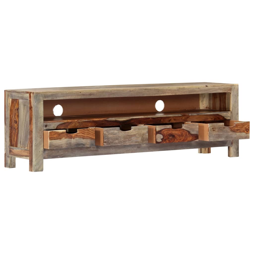 vidaXL Szafka pod TV z litego drewna akacjowego, 130 x 30 x 40 cm