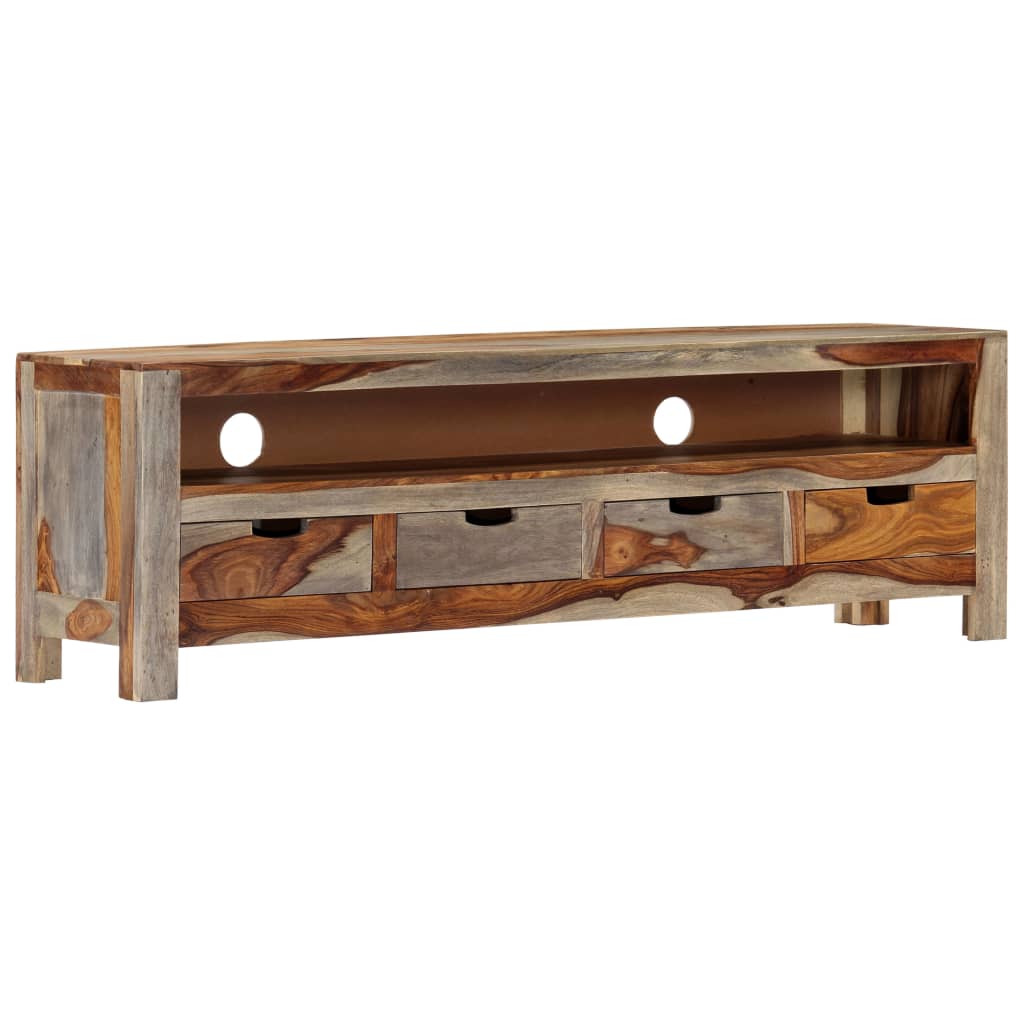 vidaXL Szafka pod TV z litego drewna akacjowego, 130 x 30 x 40 cm