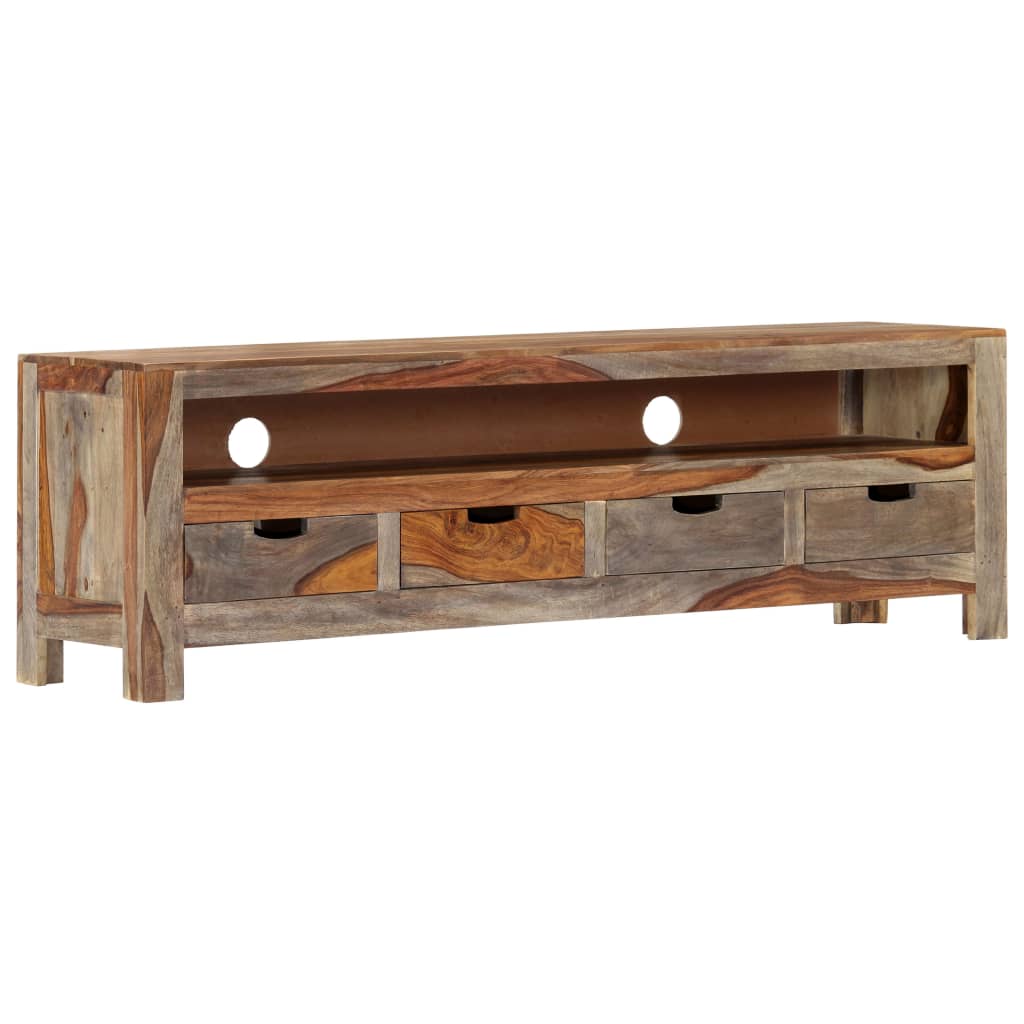 vidaXL Szafka pod TV z litego drewna akacjowego, 130 x 30 x 40 cm