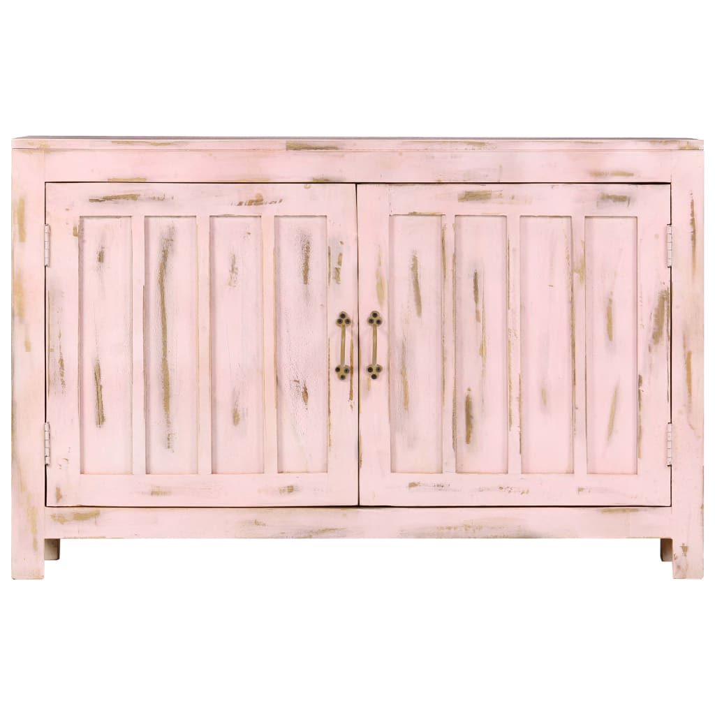 vidaXL Szafka, jasnoróżowa, 110x35x70 cm, lite drewno mango
