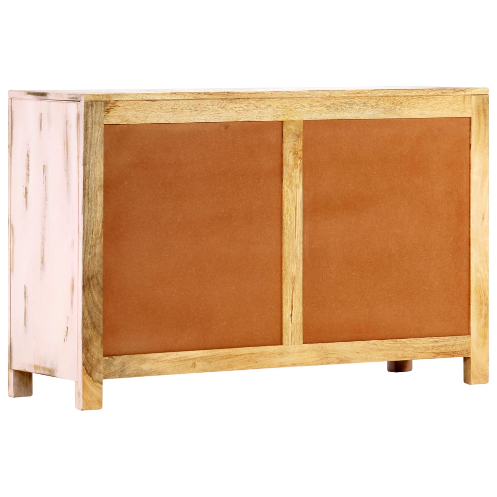 vidaXL Szafka, jasnoróżowa, 110x35x70 cm, lite drewno mango