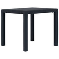 vidaXL Stolik ogrodowy, 79x79x72 cm, plastik stylizowany na rattan