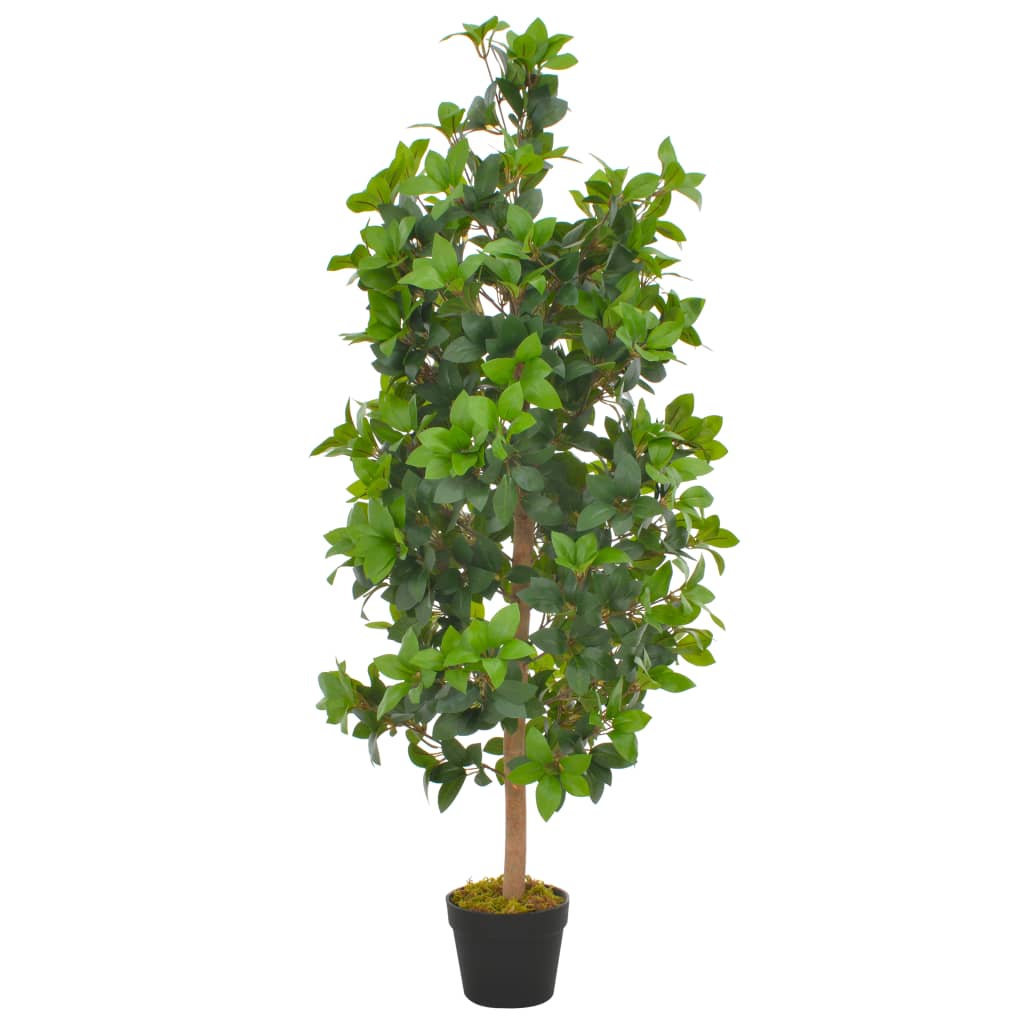 vidaXL Sztuczne drzewko laurowe z doniczką, zielone, 120 cm