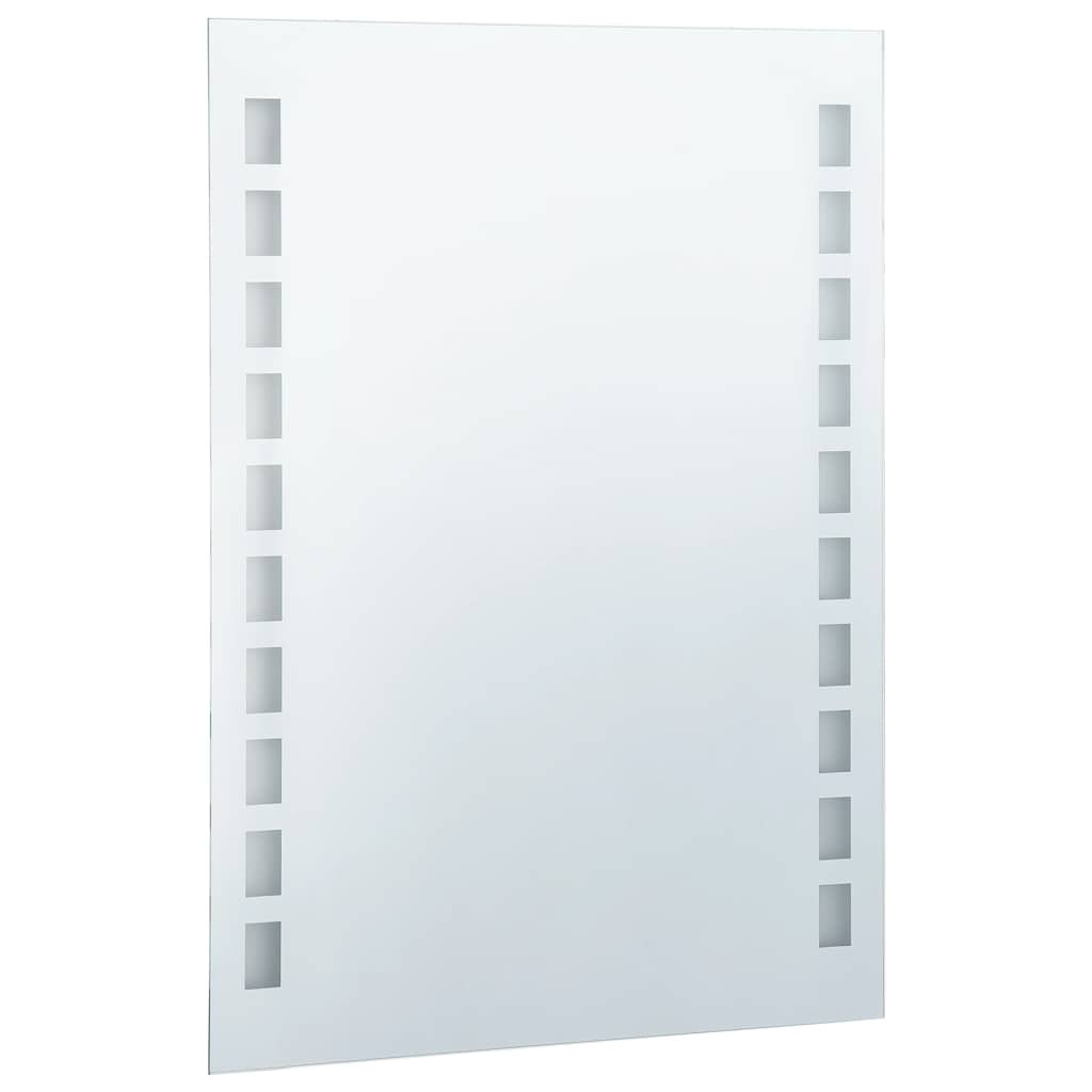 vidaXL Ścienne lustro łazienkowe z LED, 60 x 80 cm