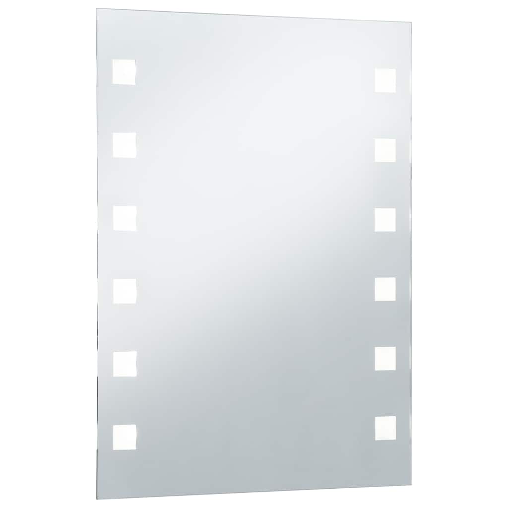 vidaXL Ścienne lustro łazienkowe z LED, 60 x 80 cm
