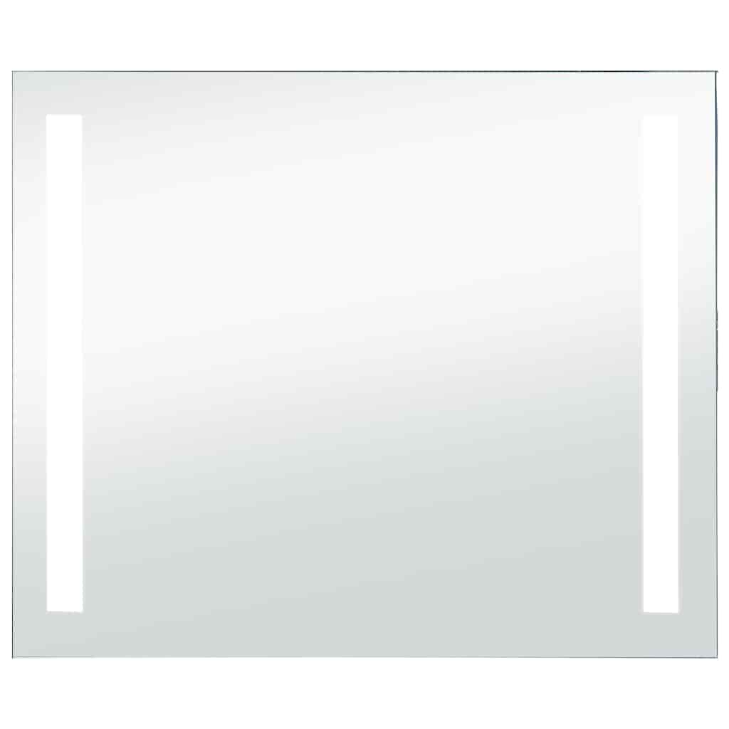 vidaXL Ścienne lustro łazienkowe z LED, 80 x 60 cm