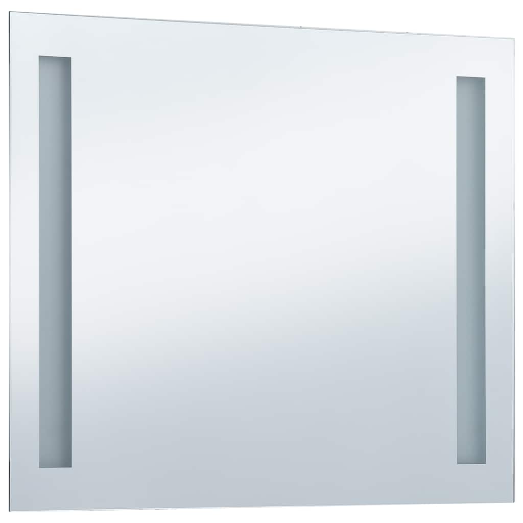 vidaXL Ścienne lustro łazienkowe z LED, 80 x 60 cm