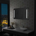 vidaXL Ścienne lustro łazienkowe z LED, 100 x 60 cm