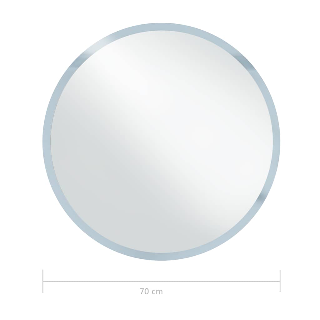 vidaXL Lustro łazienkowe z LED, 70 cm
