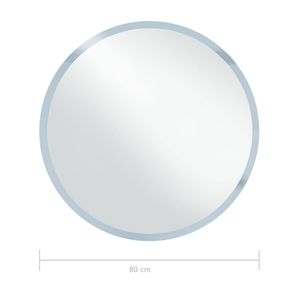 vidaXL Lustro łazienkowe z LED, 80 cm