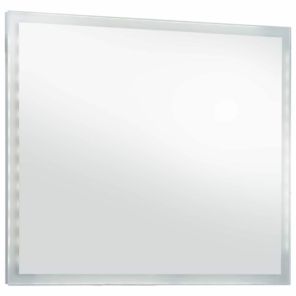 vidaXL Ścienne lustro łazienkowe z LED, 60 x 50 cm