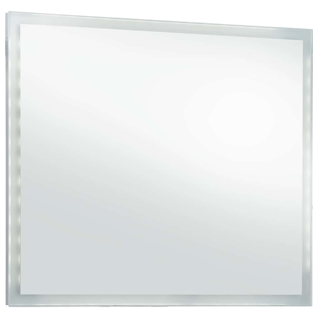 vidaXL Ścienne lustro łazienkowe z LED, 80 x 60 cm
