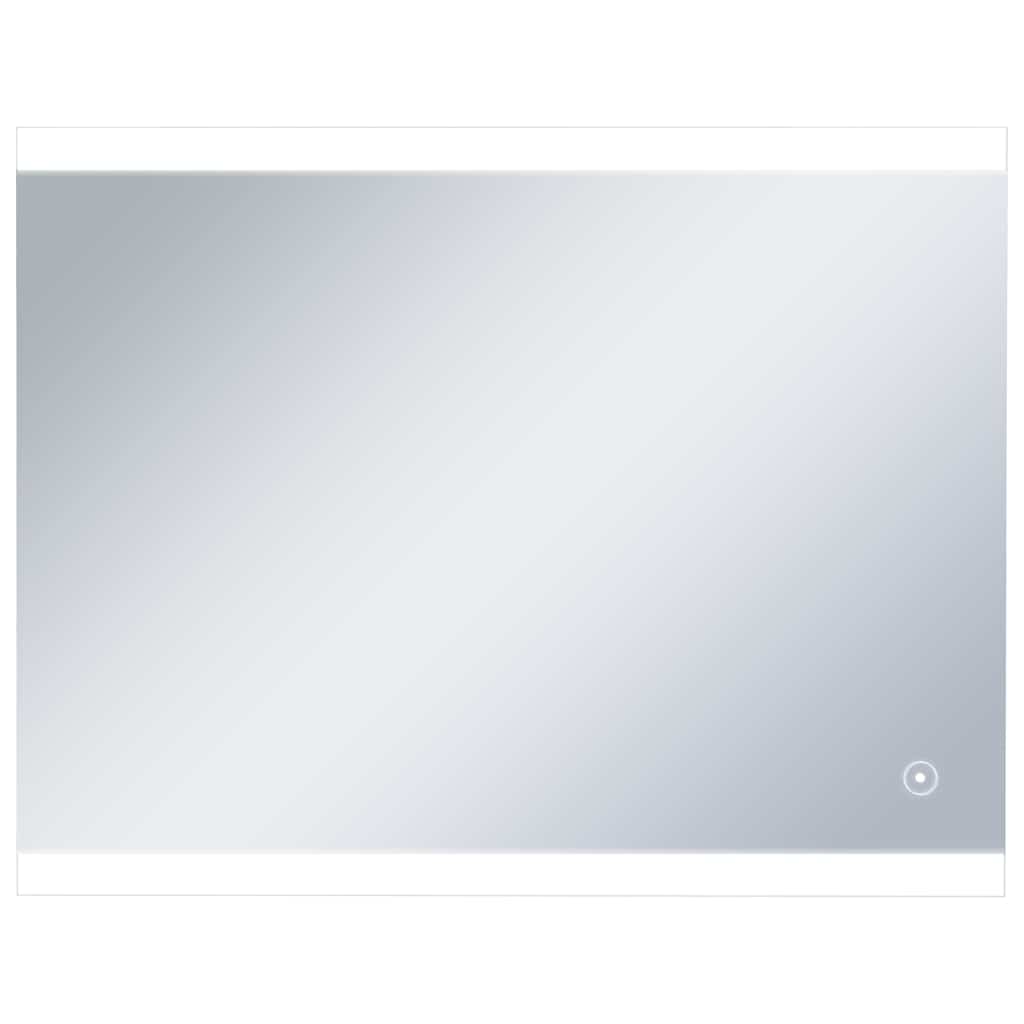 vidaXL Lustro łazienkowe z LED i czujnikiem dotykowym, 80x60 cm