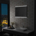 vidaXL Lustro łazienkowe z LED i czujnikiem dotykowym, 80x60 cm