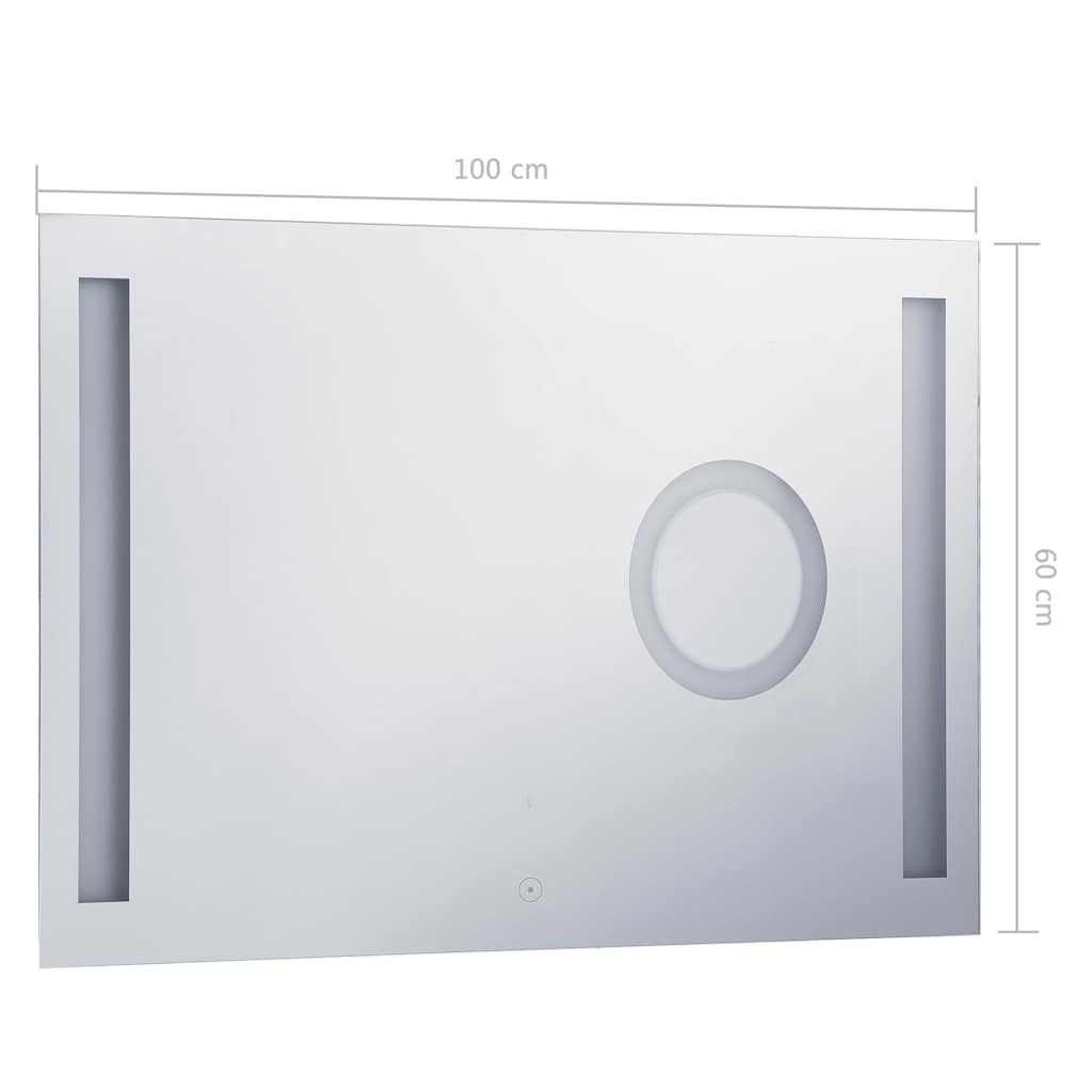 vidaXL Lustro łazienkowe z LED i czujnikiem dotykowym, 100x60 cm