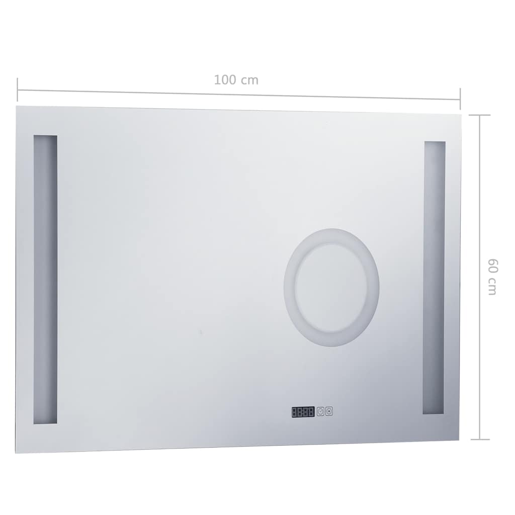 vidaXL Lustro łazienkowe z LED i czujnikiem dotykowym, 100x60 cm