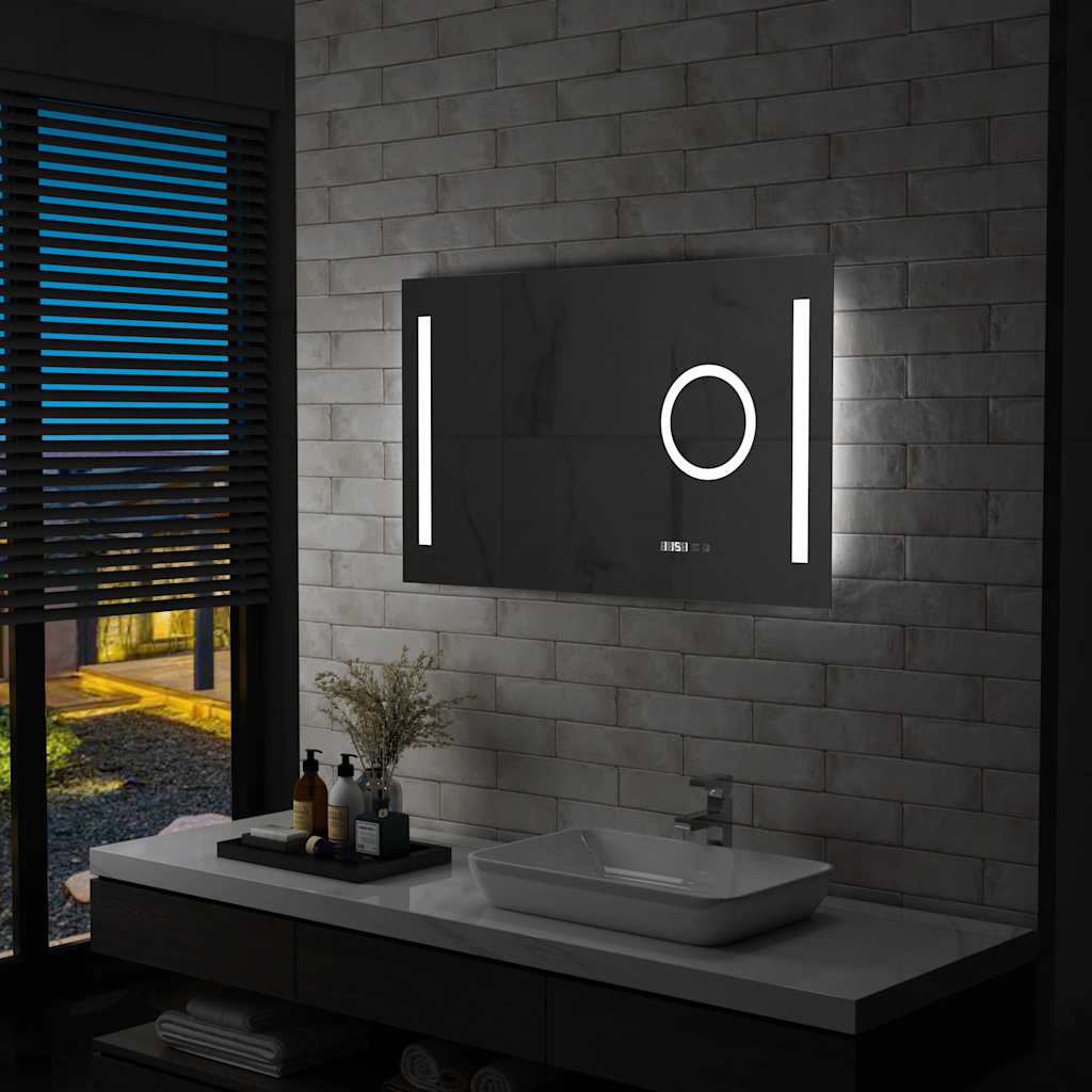 vidaXL Lustro łazienkowe z LED i czujnikiem dotykowym, 100x60 cm