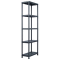 vidaXL Regał magazynowy, czarny, 125 kg, 60x30x180 cm, plastikowy