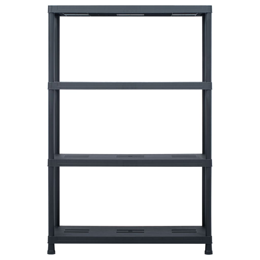 vidaXL Regał magazynowy, czarny, 220 kg, 90x40x138 cm, plastikowy