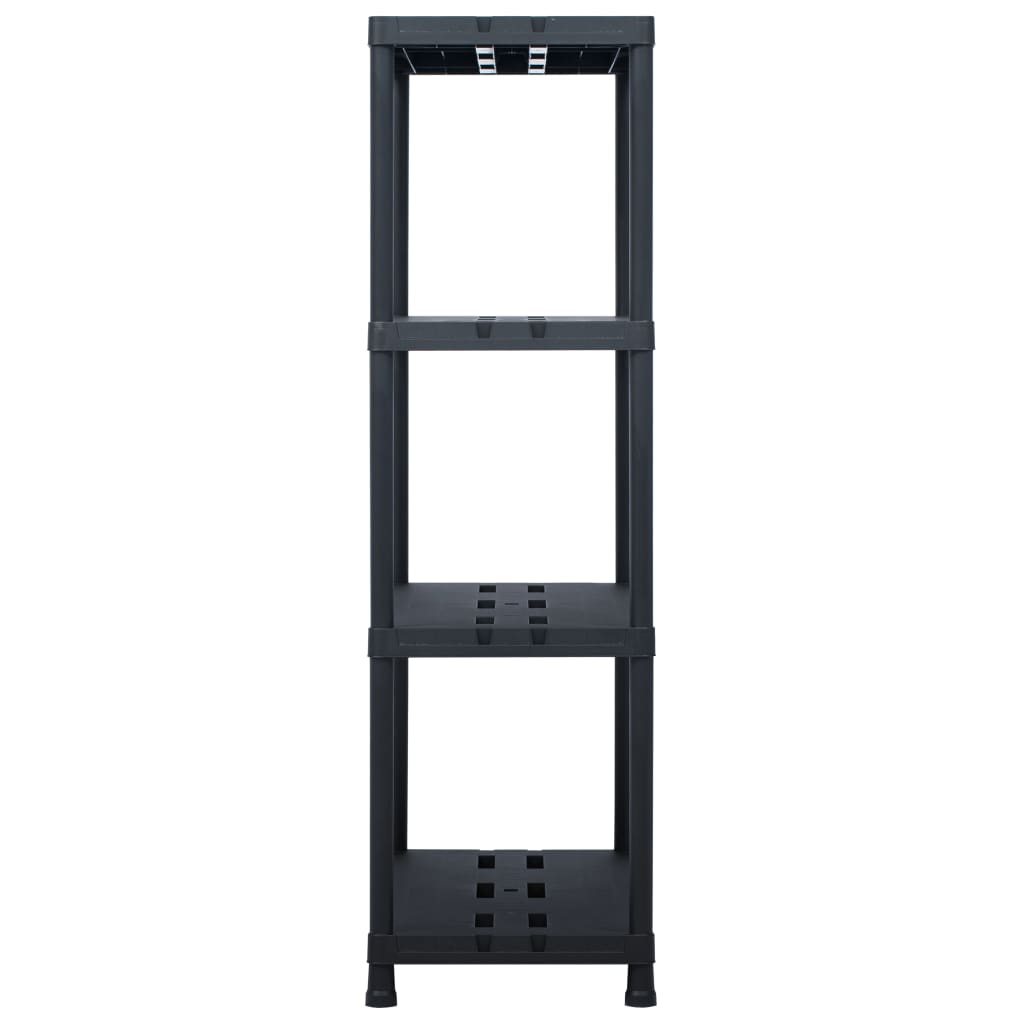 vidaXL Regał magazynowy, czarny, 220 kg, 90x40x138 cm, plastikowy