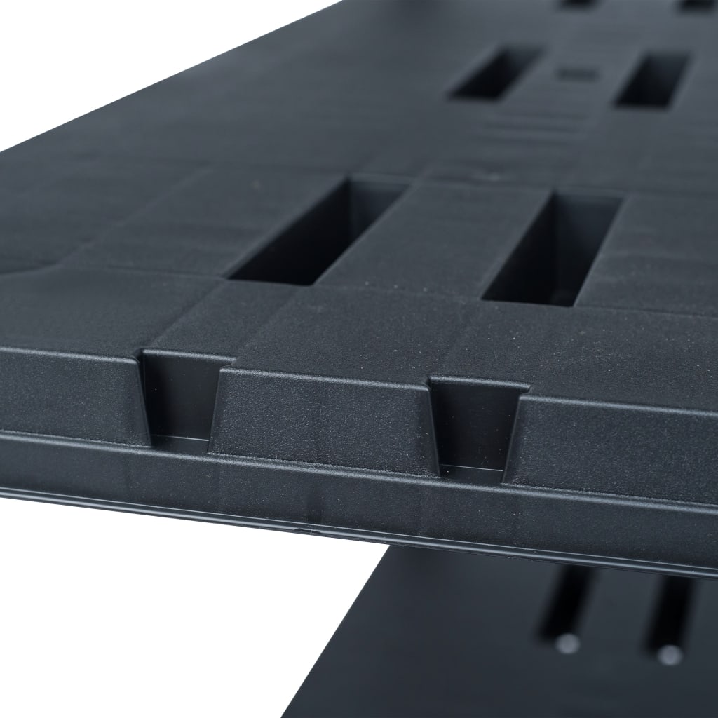 vidaXL Regał magazynowy, czarny, 220 kg, 90x40x138 cm, plastikowy