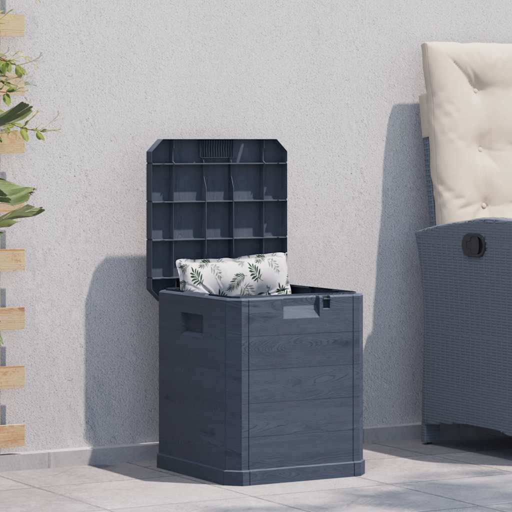 vidaXL Skrzynia ogrodowa, 90 L, antracytowa