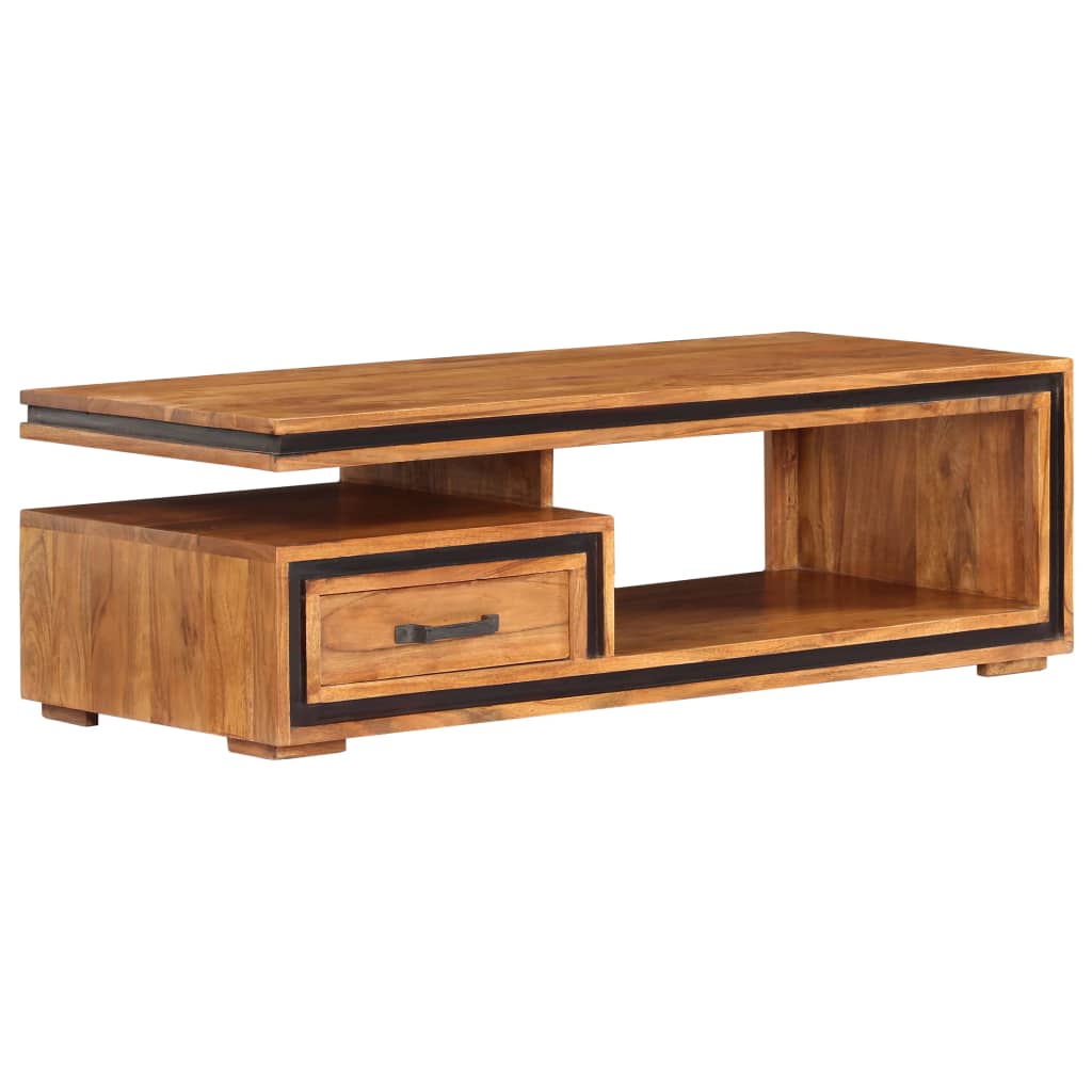 vidaXL Stolik kawowy, 100 x 45 x 33 cm, lite drewno akacjowe