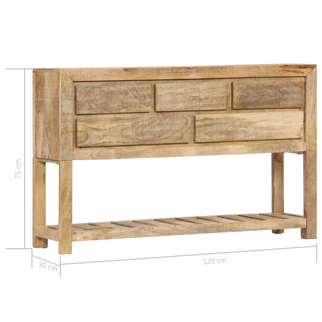 vidaXL Szafka, 120x30x75 cm, lite drewno mango