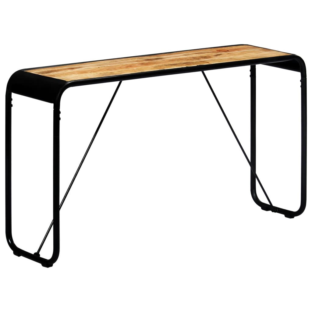 vidaXL Stolik konsola, 140x35x76 cm, lite surowe drewno mango