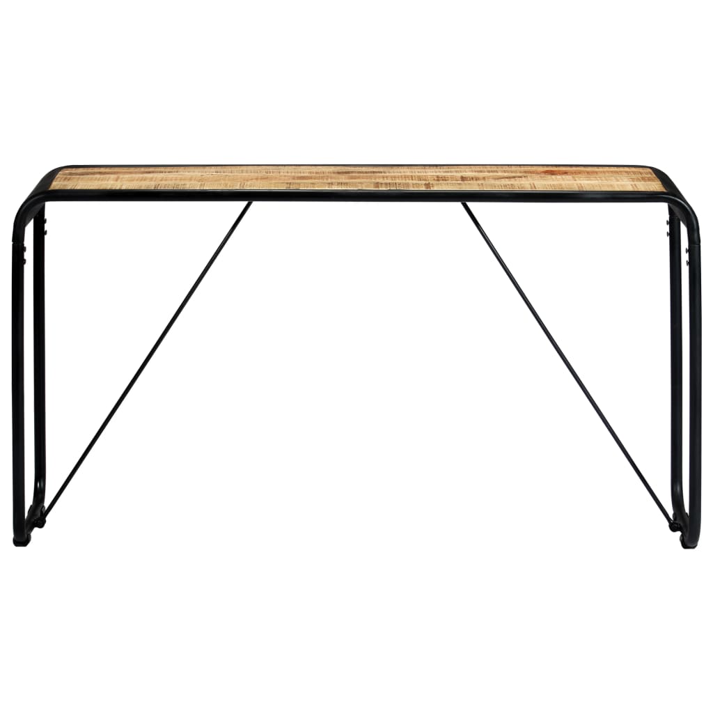 vidaXL Stolik konsola, 140x35x76 cm, lite surowe drewno mango
