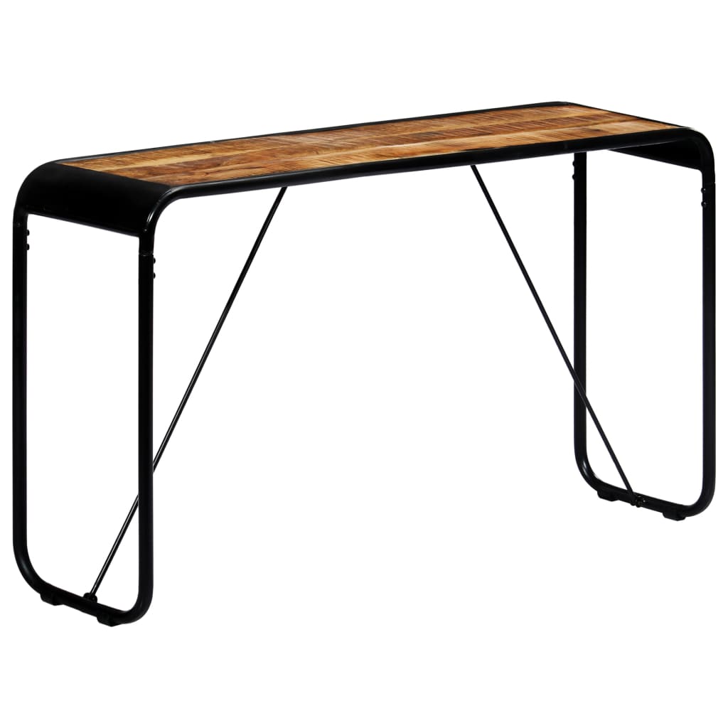 vidaXL Stolik konsola, 140x35x76 cm, lite surowe drewno mango