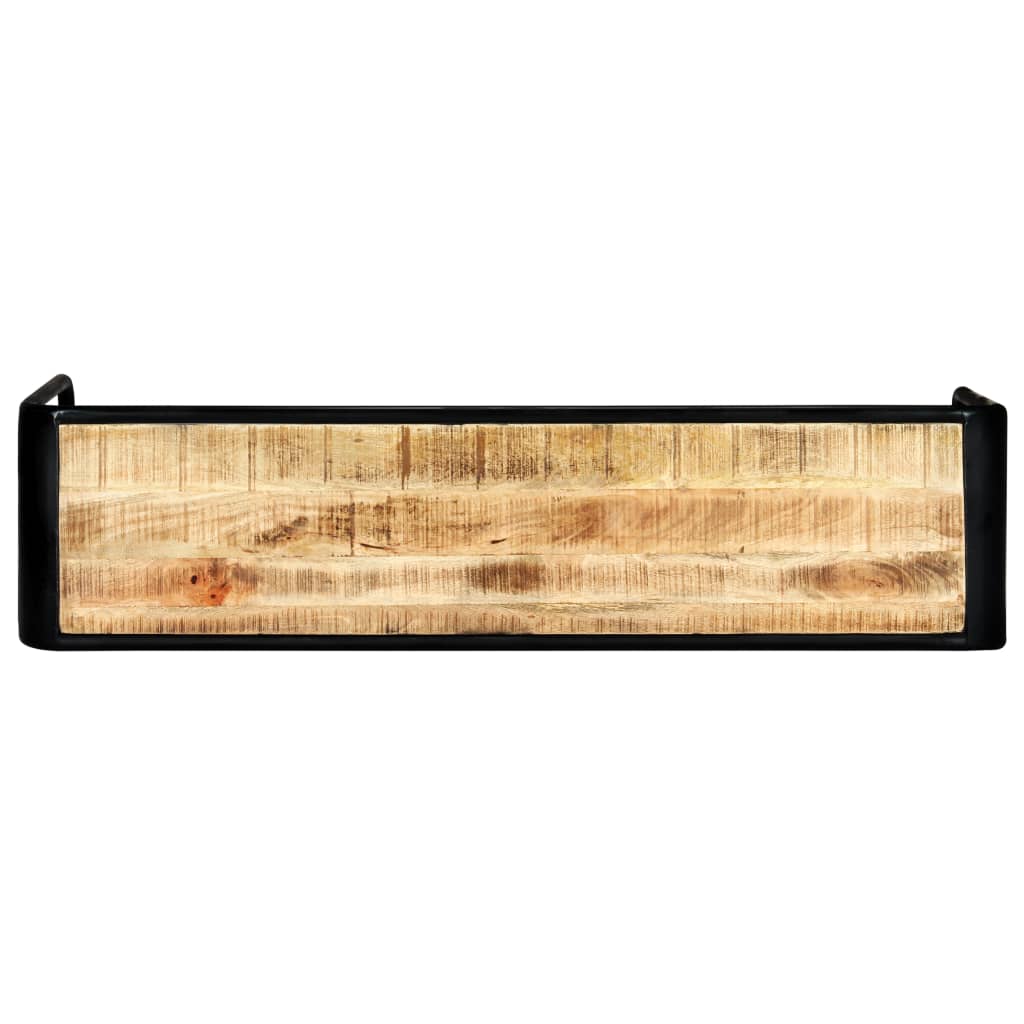vidaXL Stolik konsola, 140x35x76 cm, lite surowe drewno mango