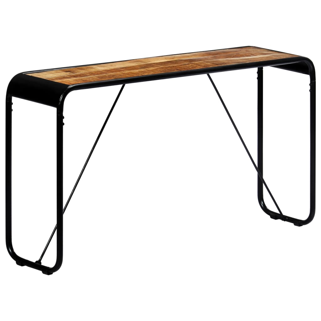 vidaXL Stolik konsola, 140x35x76 cm, lite surowe drewno mango