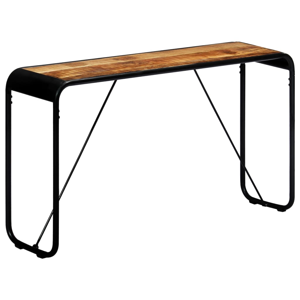 vidaXL Stolik konsola, 140x35x76 cm, lite surowe drewno mango