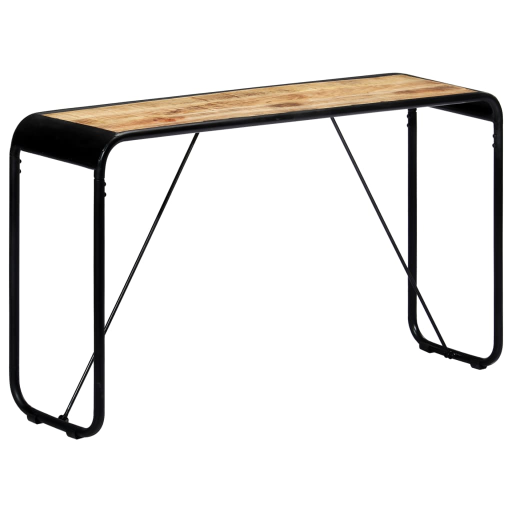 vidaXL Stolik konsola, 140x35x76 cm, lite surowe drewno mango