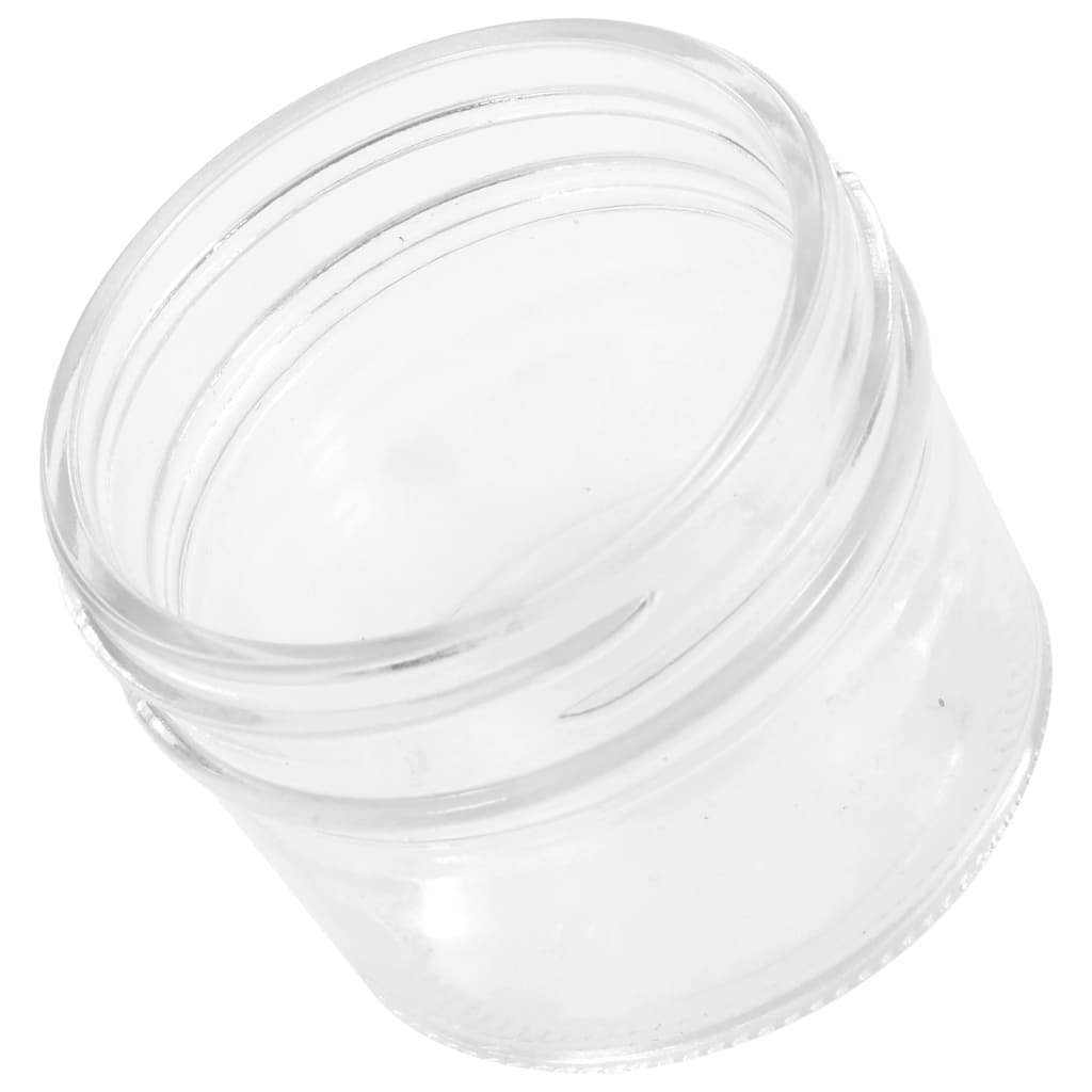vidaXL Szklane słoiki na dżem, srebrne pokrywki, 96 szt., 110 ml