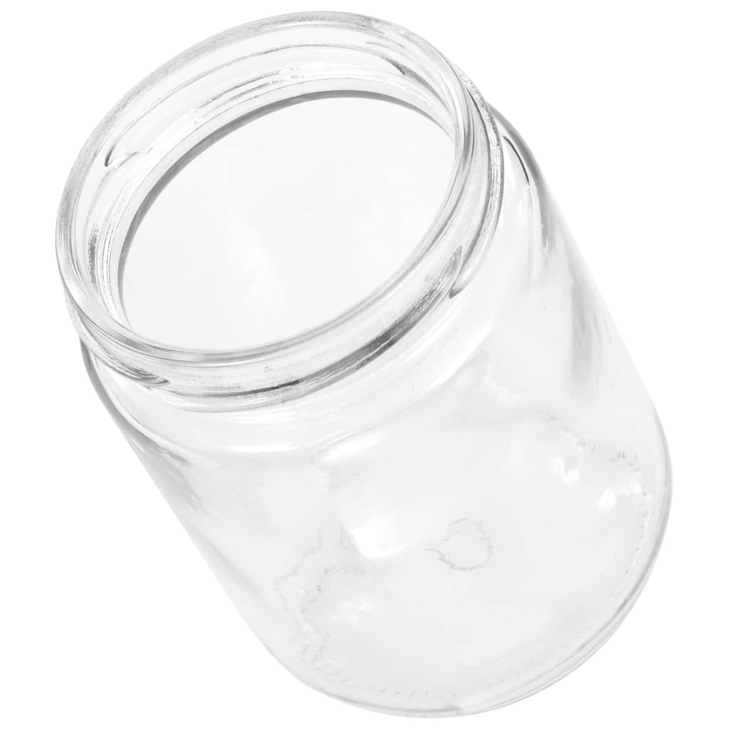 vidaXL Szklane słoiki na dżem, złote pokrywki, 48 szt., 230 ml