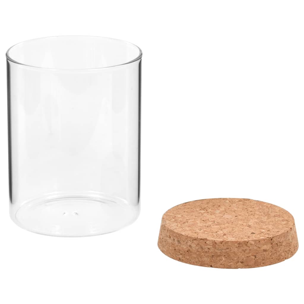 vidaXL Szklane słoje z korkową pokrywką, 6 szt., 650 ml