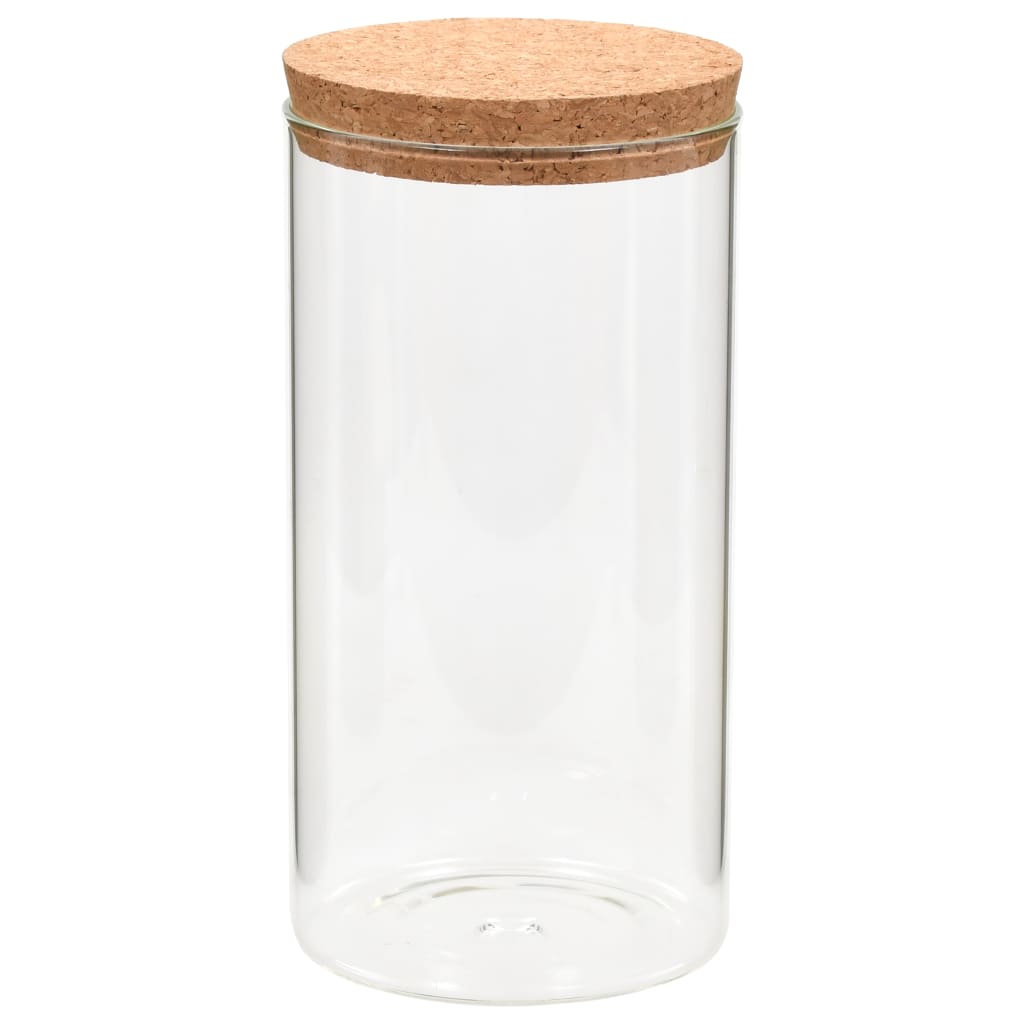 vidaXL Szklane słoje z korkową pokrywką, 6 szt., 1400 ml