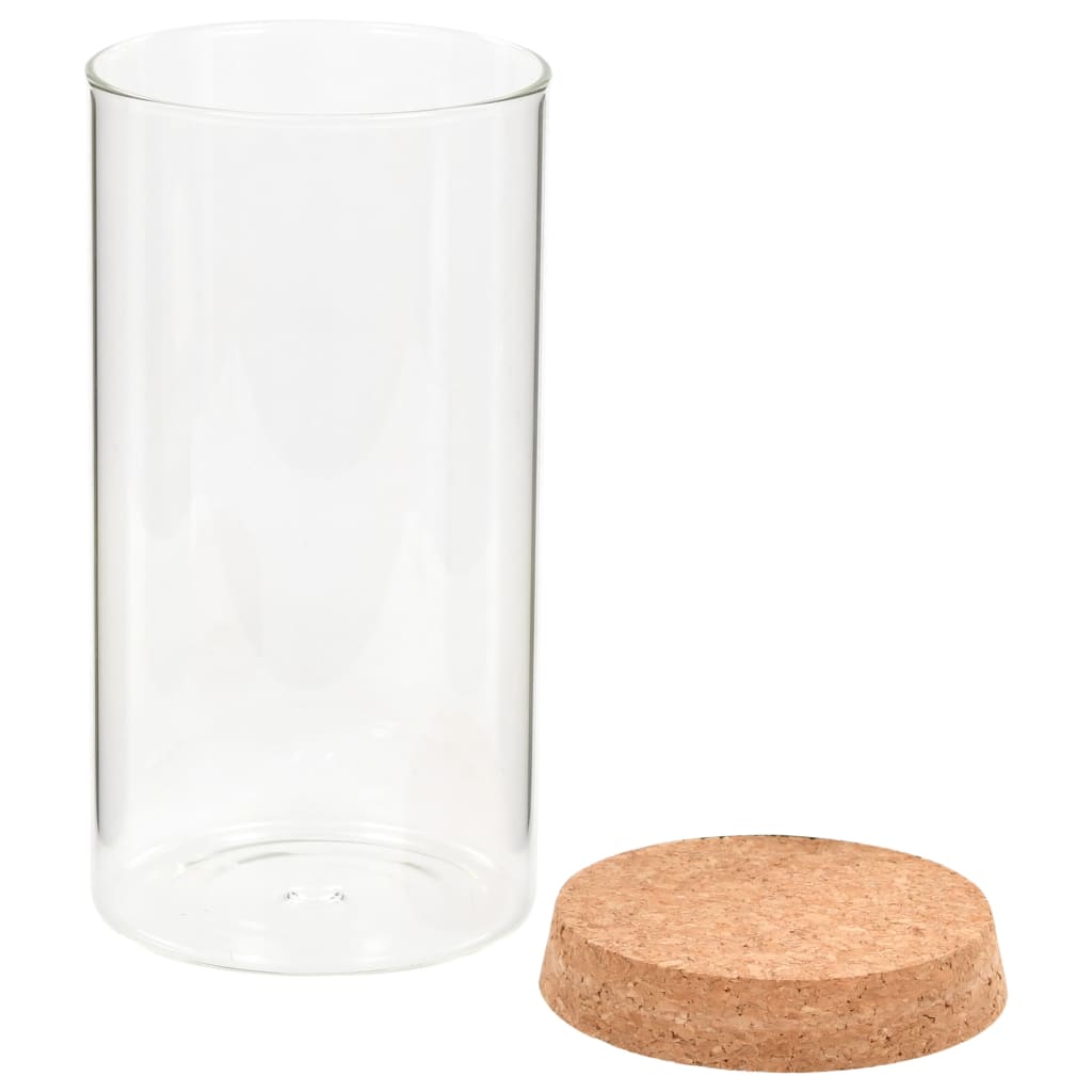 vidaXL Szklane słoje z korkową pokrywką, 6 szt., 1400 ml