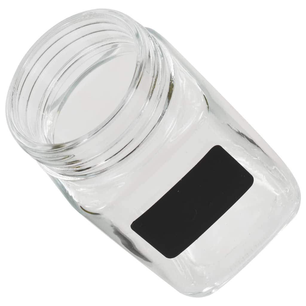 vidaXL Słoiki do przechowywania z nalepkami, 24 szt., 300 ml