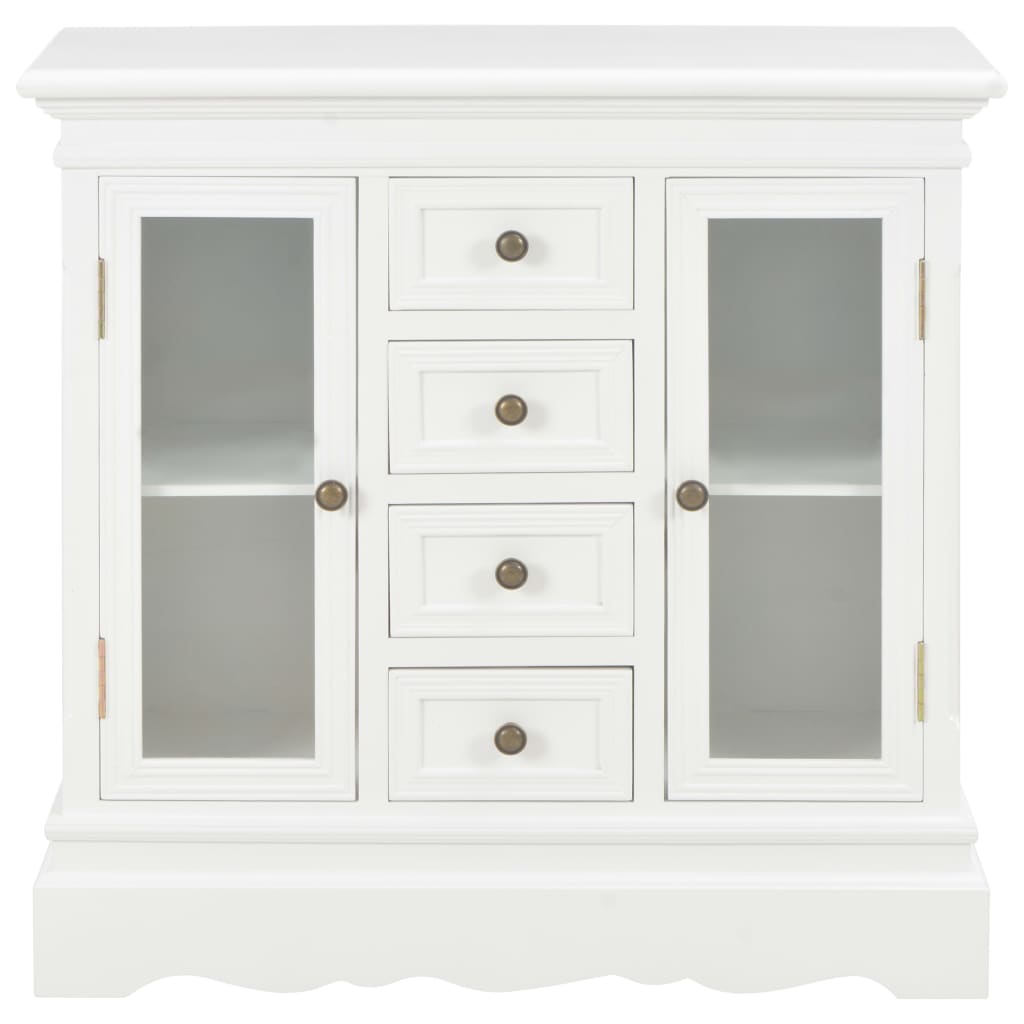 vidaXL Komoda, biała, 70 x 28 x 70 cm, lite drewno sosnowe