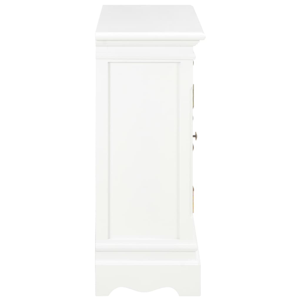 vidaXL Komoda, biała, 70 x 28 x 70 cm, lite drewno sosnowe