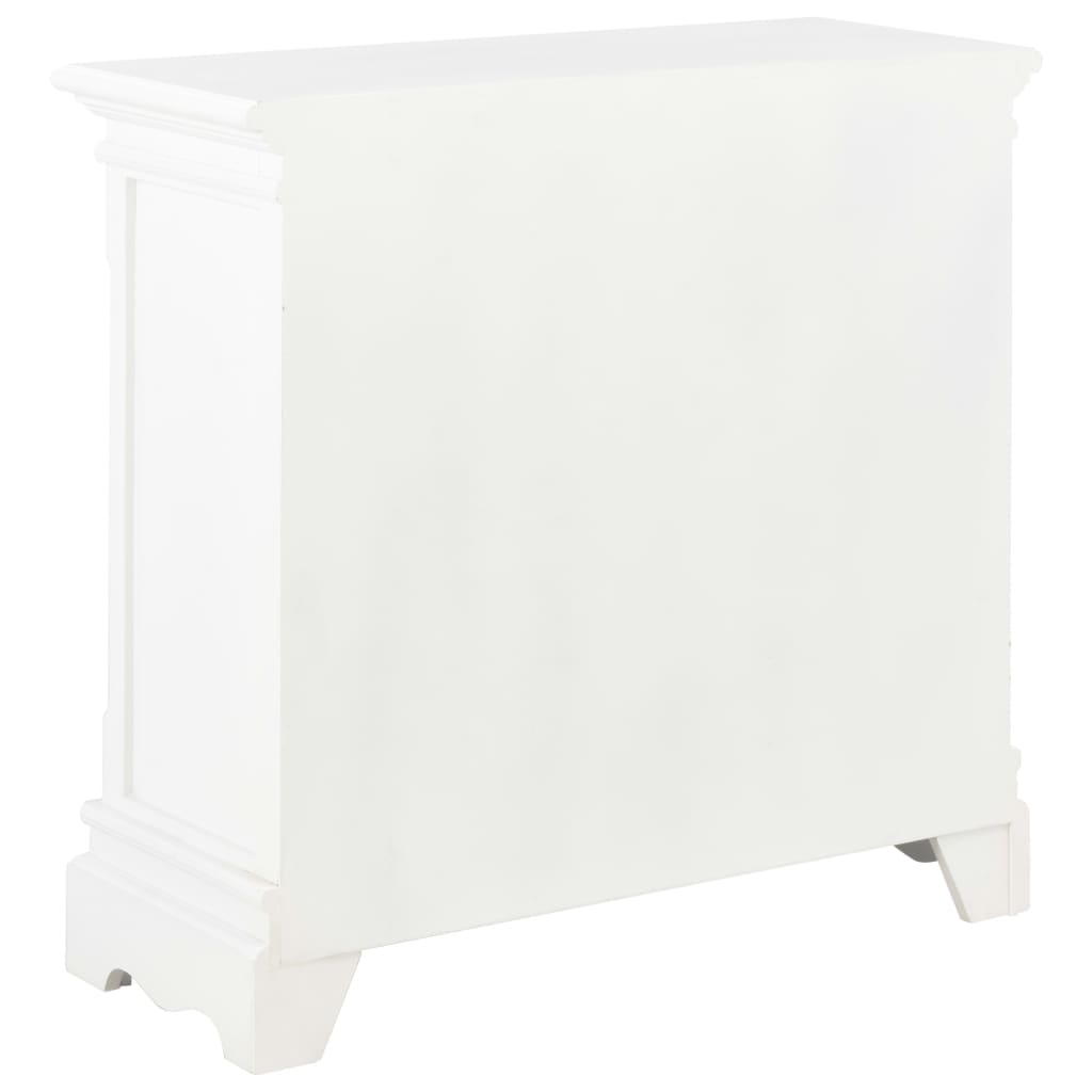 vidaXL Komoda, biała, 70 x 28 x 70 cm, lite drewno sosnowe