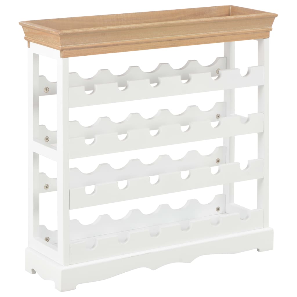 vidaXL Szafka na wino, biała, 70x22,5x70,5 cm, MDF