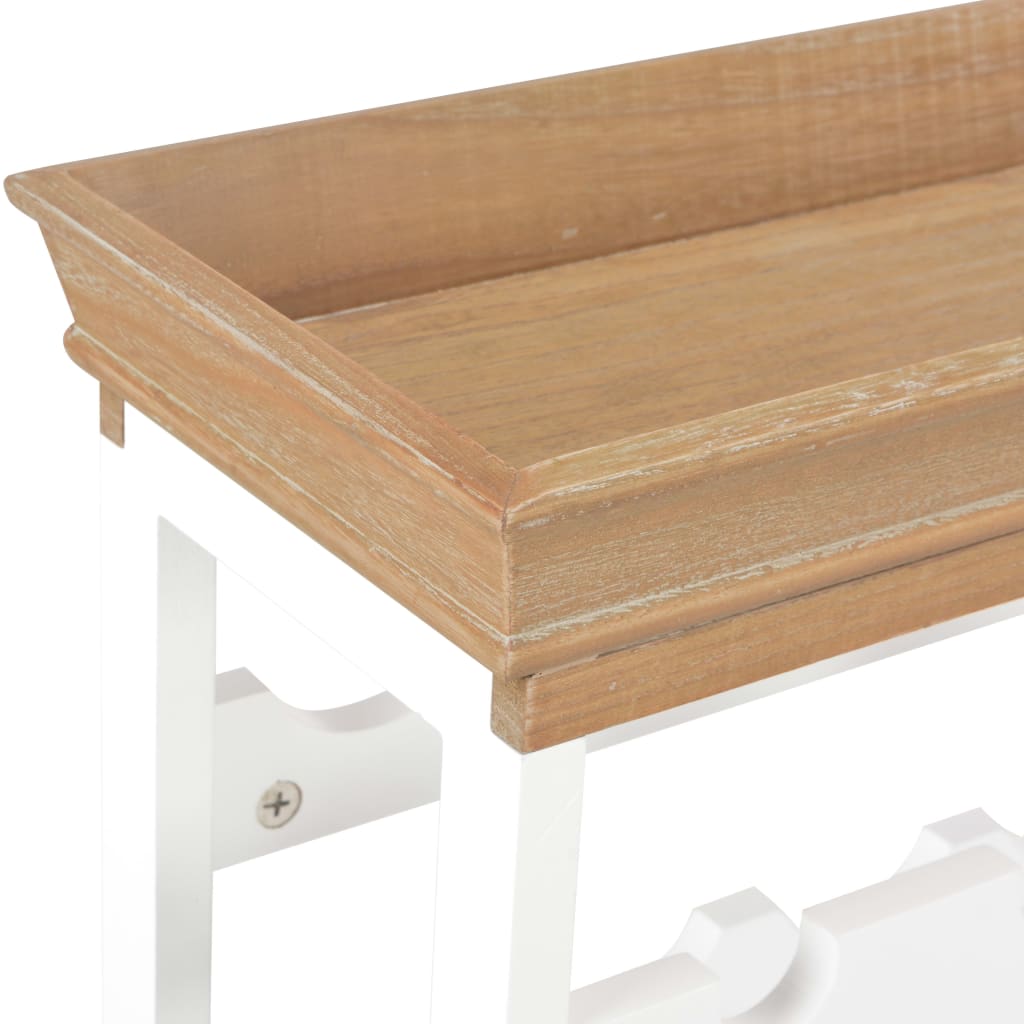 vidaXL Szafka na wino, biała, 70x22,5x70,5 cm, MDF