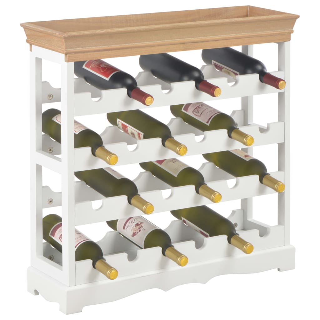 vidaXL Szafka na wino, biała, 70x22,5x70,5 cm, MDF