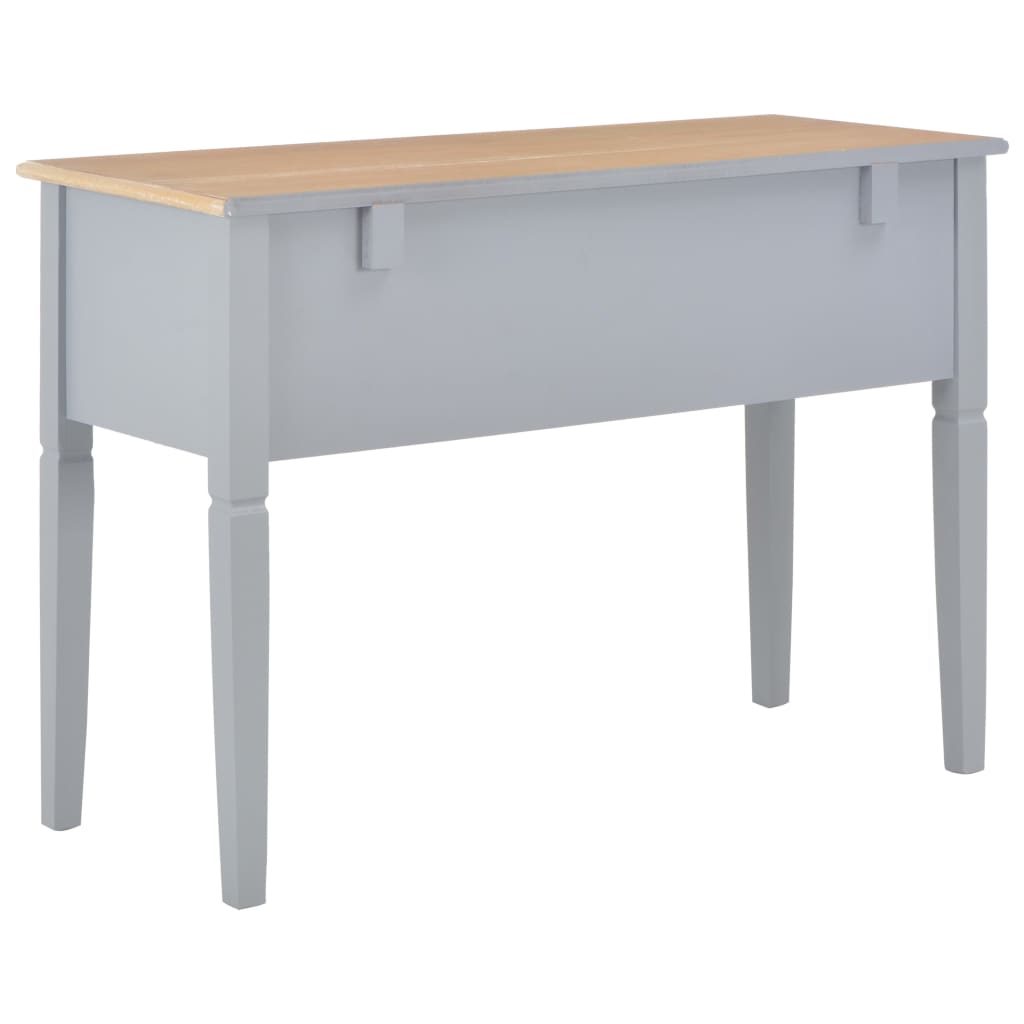 vidaXL Biurko, szare, 109,5x45x77,5 cm, drewniane