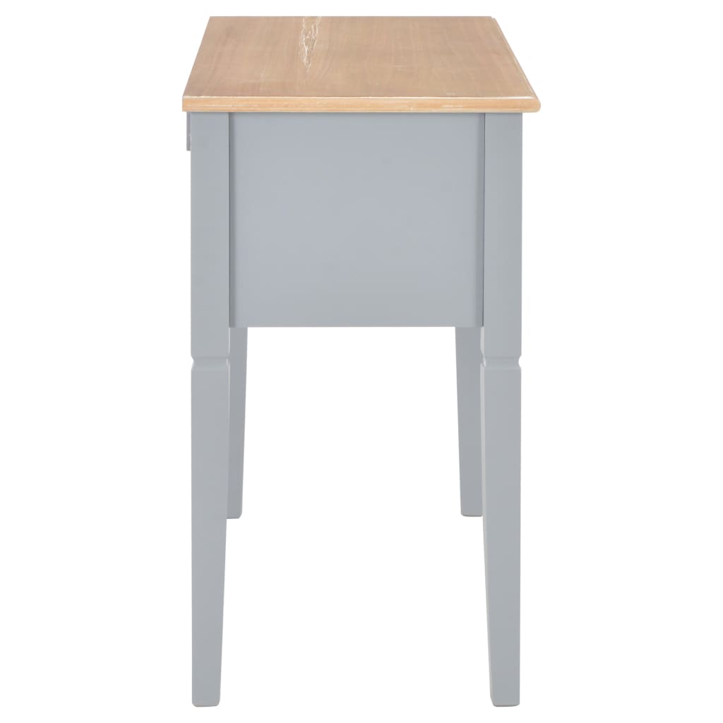 vidaXL Biurko, szare, 109,5x45x77,5 cm, drewniane