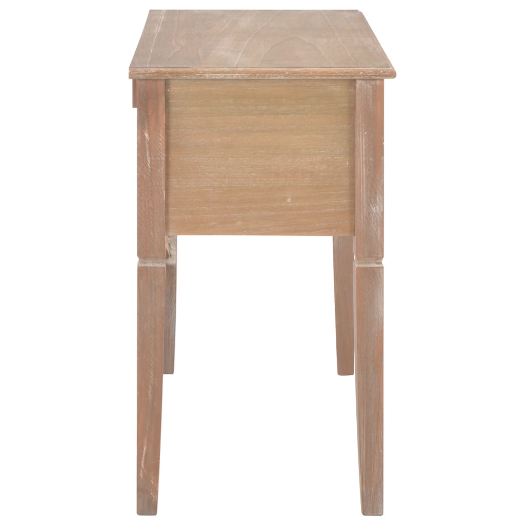 vidaXL Biurko, brązowe, 109,5x45x77,5 cm, drewniane